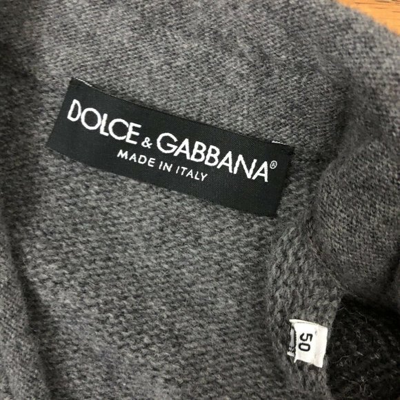 Dolce & Gabbana Men's 85% Virgin Wool Size 50/L Gray Factory Distressed Sweater - Picture 13 of 16